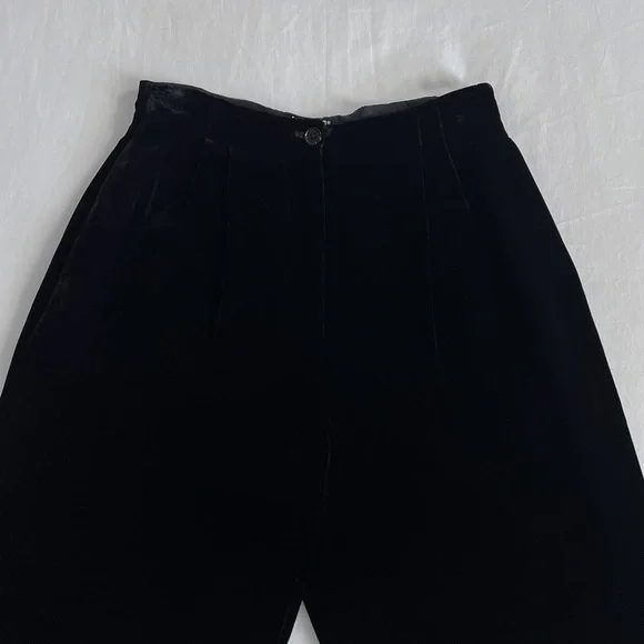 INC International Concepts Petite Velvet Trousers | Black | Size 4P | EUC - Picture 3 of 13